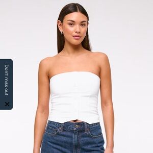 Abercrombie & Fitch Strapless Cropped Vest Top